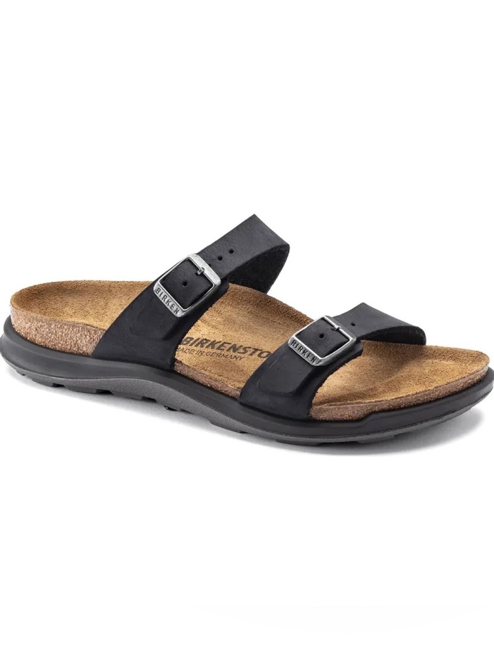 Birkenstock 💅 Sierra Black Oiled Leather Sandals Slides Black Size 9 9.5 40 - Picture 4 of 5